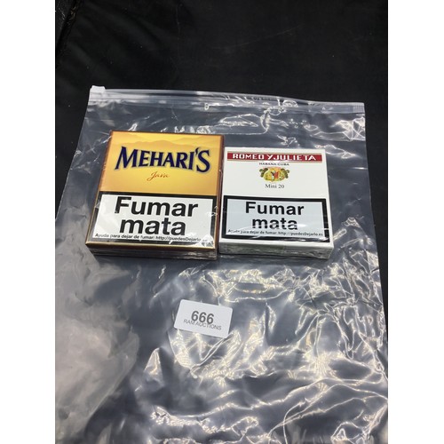 666 - Box Of 20 Mini Romeo Y Julietta, Cuban Cigars and New In The Box Meharis 20 Cigarillos