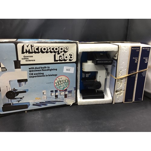 565 - Vintage Lab 3 Microscope