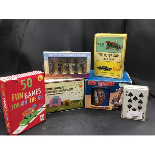 582 - Vintage Games x5, Vintage Roy Roger and a Boxed Mug