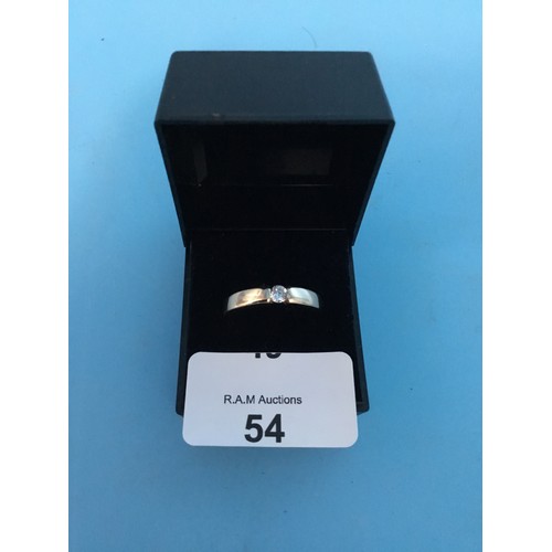 54 - 925 Gold On Silver Solitaire Ring