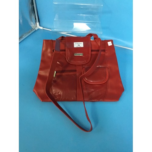 78 - New Red Patchwork Shoulder Bag