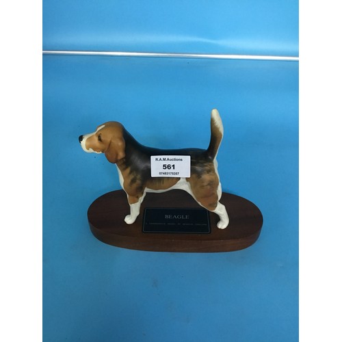 561 - Beswick Beagle On a Plinth