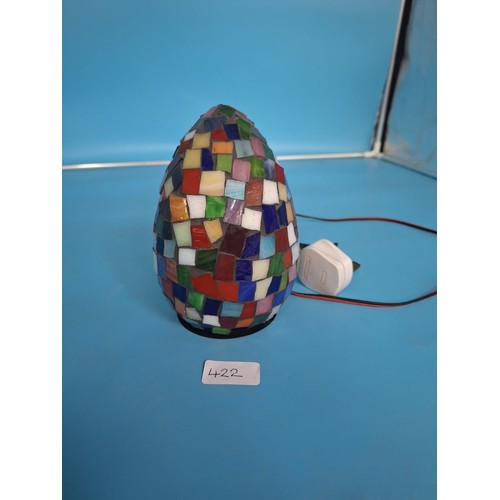 422 - Cut Glass Colored Lamp