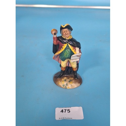 475 - Royal Doulton Town Crier By Peggy Davies HN3261