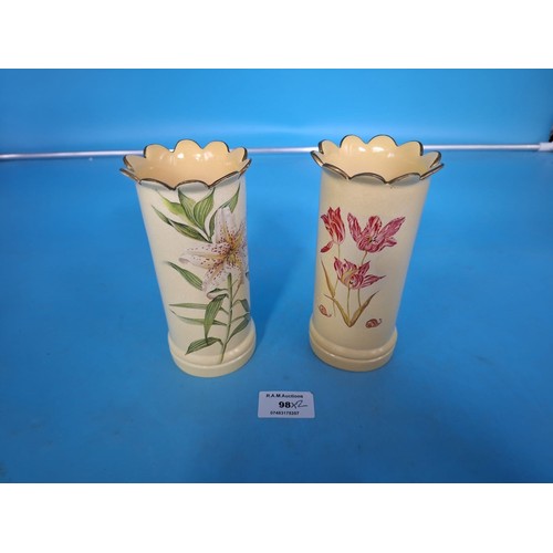 98 - Carolyn Sheffield Vases x2 With Labels