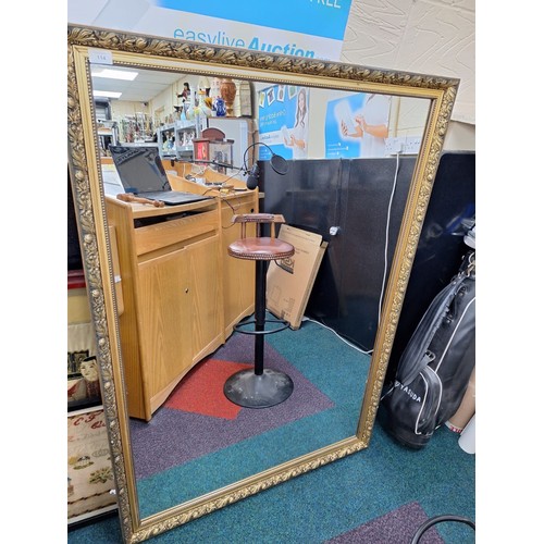 114 - Huge Vintage Gilded Mirror 5ft x 3.5 ft