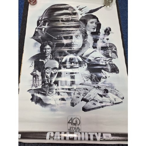 330 - Posters x4 To Include Call Of Duty, Star Wars 40 Years, Horizon Zero and Dawn Bazinga