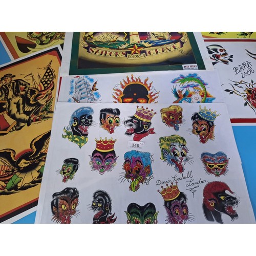 346 - 16 Tattoo Art Posters From Art Shop