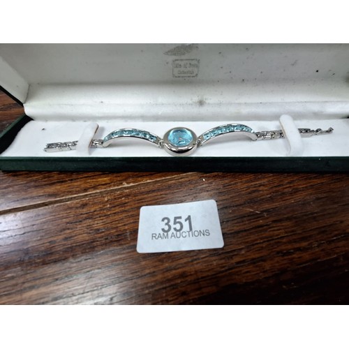 351 - Boxed Japanese Stoned Watch In A Case