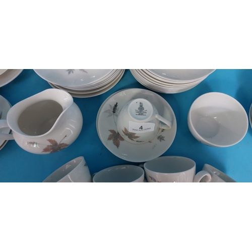 4 - Royal Doulton Tumbling Leaves 63 Piece Tea/Coffee Set