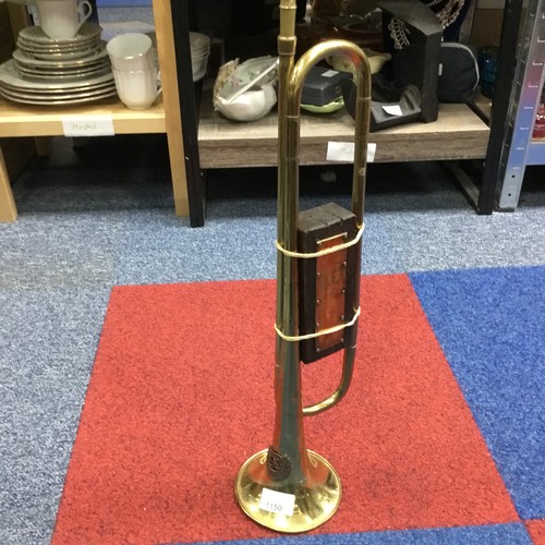 1150 - Military Trumpet By Parrot, Royal Engineers Badge and HMS Victory Timber