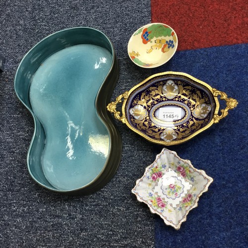 1145 - Beswick Large Dish, Doulton Caprice Dish, Royal Albert Dish and a Rare Metal Framed Dish