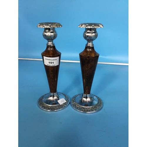 151 - Pair Of Victorian Candlesticks