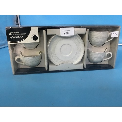 276 - Boxed Set Of Coffee Cups and Saucers