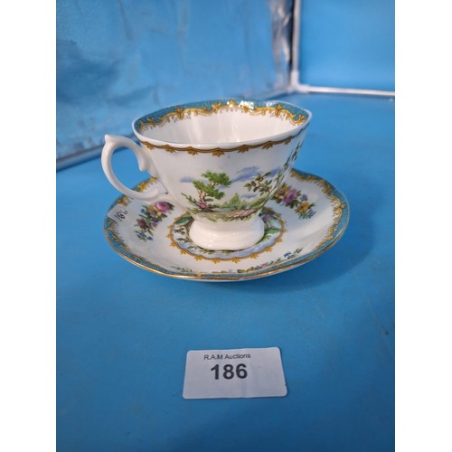 186 - Royal Albert Chelsea Bird Cup and Saucer