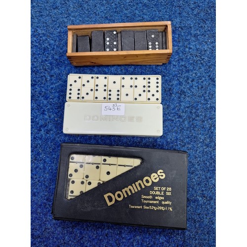 543E - 3 Sets Of Vintage Dominoes