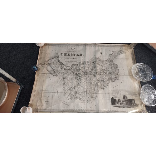 495B - Everton Poster and a Vintage Chester Map