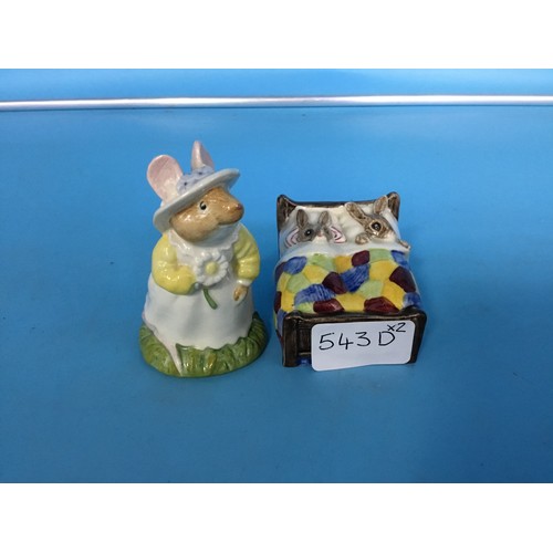 543D - Royal Doulton Bunnykins Sleepy Time, Royal Doulton Brambly Hedge and Primrose Wood Mouse