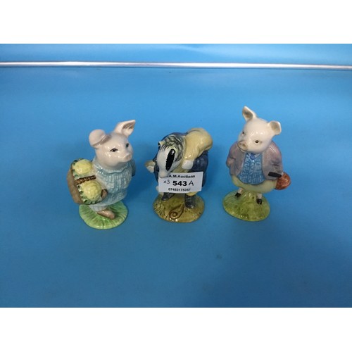 543A - Beatrix Potter x3 To Include Piggin Bland, Little Pig Robinson and Tommy Brock