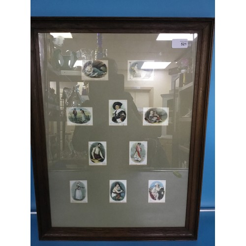 521 - Old Masters Framed Silk Cigarette Cards x10 (Not Glued)