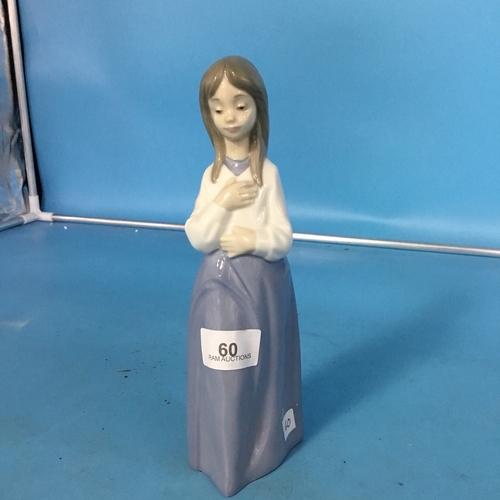 60 - 9” Tall Nao Figure of a Girl with Crossed Arms (Perfect Condition)