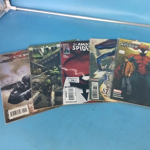 72 - 5 Marvel comics To Include Spiderman, Hulk, X-Force Etc.