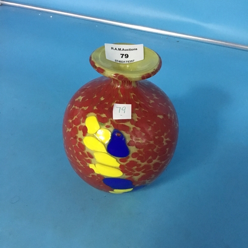 79 - Murano Hand Blown Glass Vase