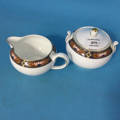 277 - Wedgewood Chippendale Sugar and Cream