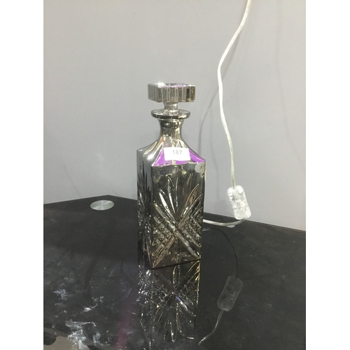 187 - Decorative Glass Decanter Lamp