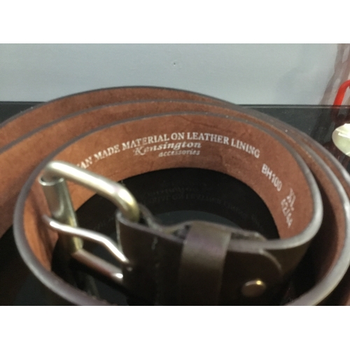 273 - 2 Leather Belts (1 Black and 1 Brown)