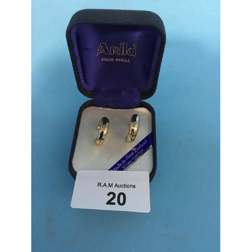 20 - Ladies 22ct Gold Plate Scroll Earrings