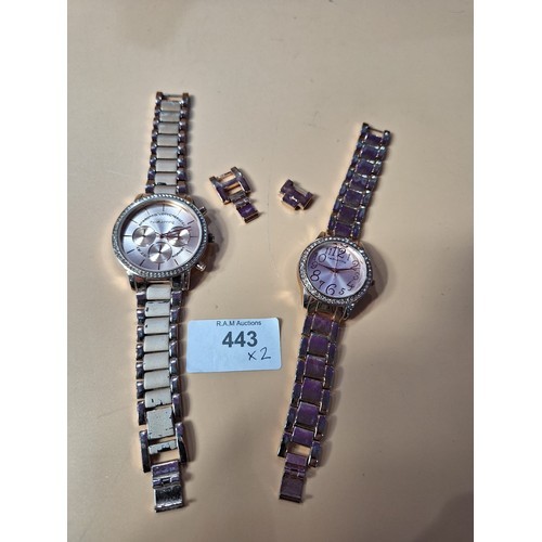 443 - 2 Ladies Watches Rose Gold and a Red Herring