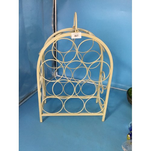 441 - Vintage Metal Wine Rack