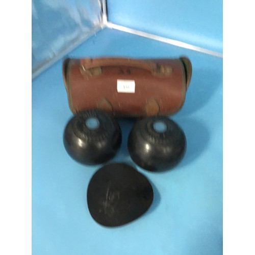 439 - Vintage Bowls In a Leather Case