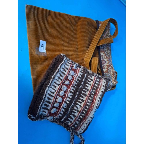 361 - Vintage Hippy Style Shoulder Bags x2