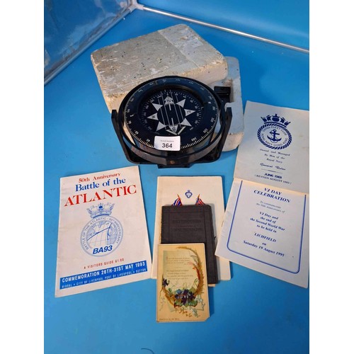 364 - Vintage Gambb Compass and Ephemera