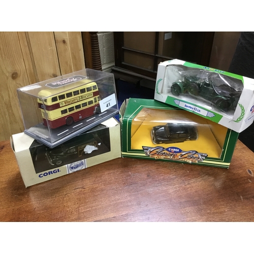 41 - Corgi Cars and Buses x4 All Boxed