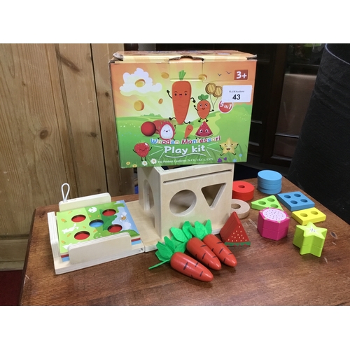 43 - Boxed Wooden Monterssori Play Kit