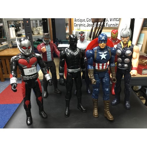 101 - Figures x7 To Include Captain America