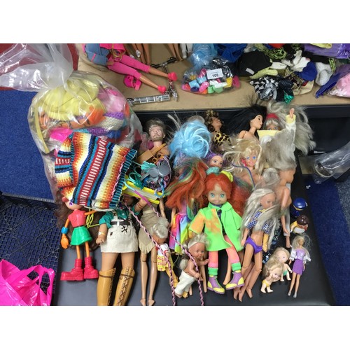 108 - Barbie Dolls x11 with Clothes, 10+ Extra Dolls and a Bag Of Accessories To Include Shoes, Clothes Et... 