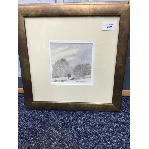 252 - Original watercolour by Diane Derbyshire 8x6 framed