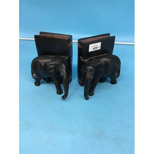 420 - African Elephant Bookends