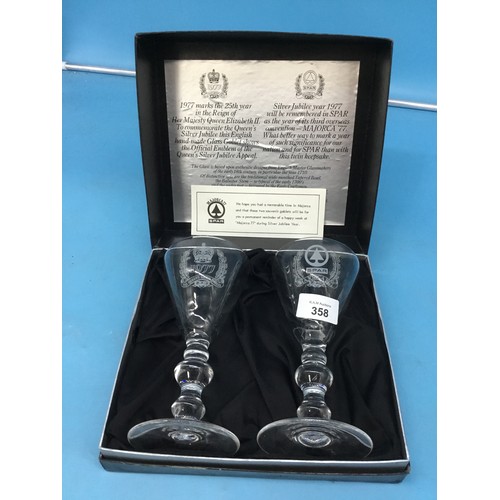 358 - Boxed Limited Edition Crystal Goblets