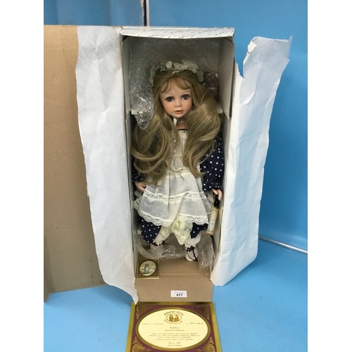 417 - Boxed Alberon London Doll Limited Edition Doll Sasha Number 30