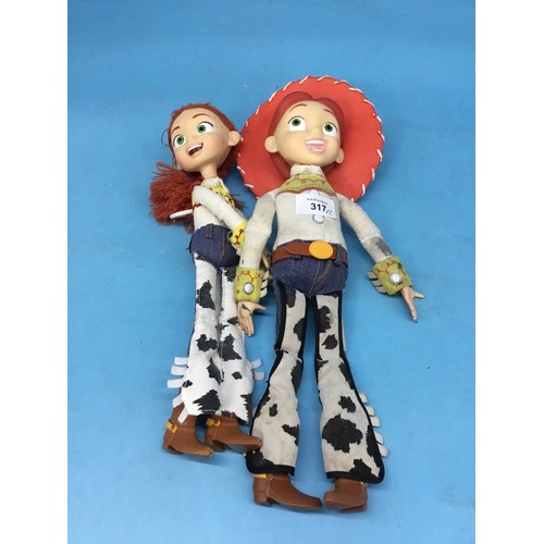 317 - Toy Story Jessie Talking Dolls x2