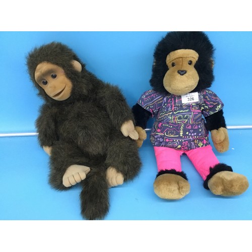 326 - Vintage Monkey's x2 One is a Hand Puppet