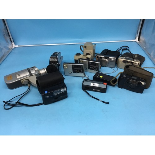 456 - Selection of 12 Vintage Cameras/CamcordersTo Include Fuji, Kodak, Samsung Etc