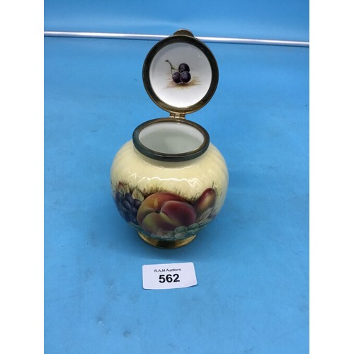 562 - Limited Edition Aynsley Orchard Gold Lidded Pot