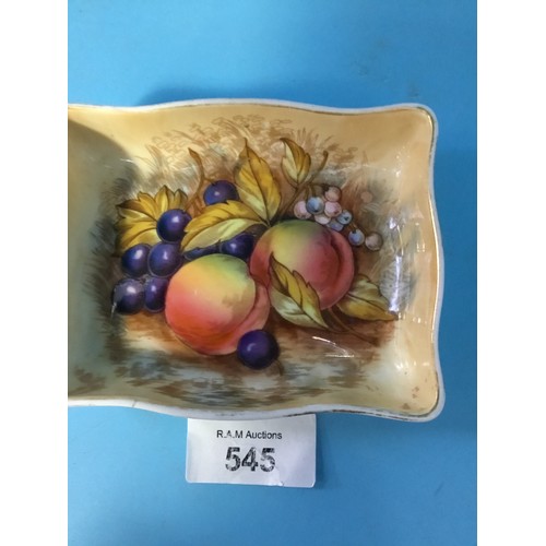 545 - Vintage Aynsley Orchard Gold Pin Tray Signed D Jones