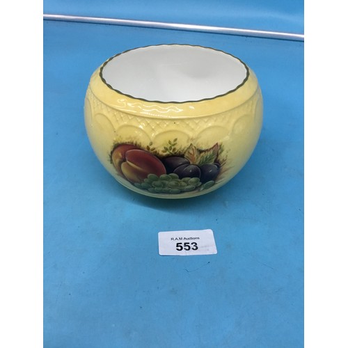 553 - Anysley Orchard Gold Sovereign Pot Pourri Bowl